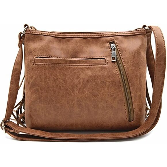 🆕COUNTRY Western Cowgirl Style Fringe Leather Cross Body Concealed Carry Purse - Picture 4 of 7
